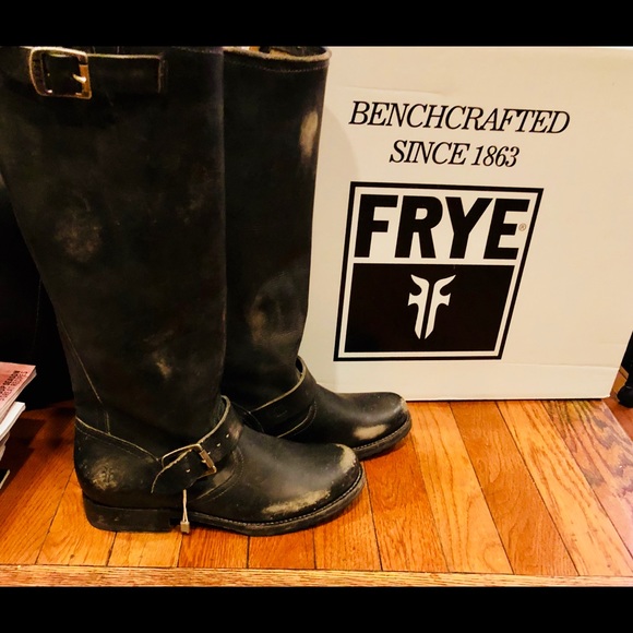 FRYE VERONICA SLOUCH BOOTS black  SIZE 7 - Picture 2 of 4